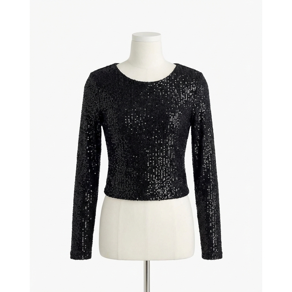 NEW Z SUPPLY aurora sequin top in black